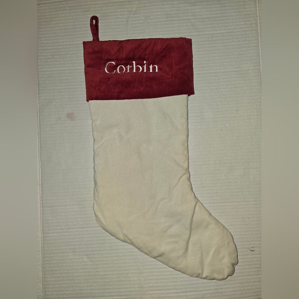Pottery Barn Red Velvet Stocking